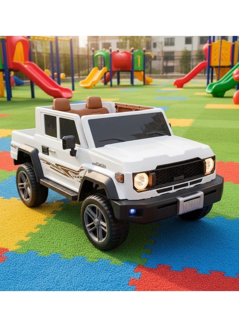 Star Kids Electric remote control children's car chassis - two 12-volt motors with rocking function and LED lighting. - Image 1